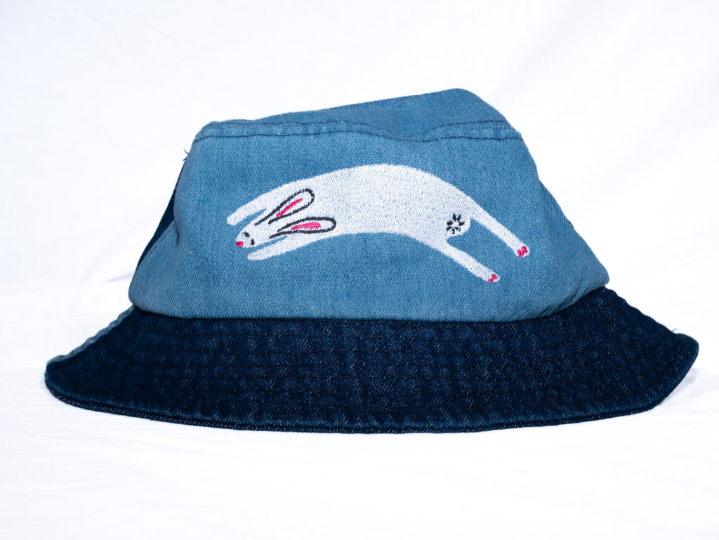 Rabbit Denim Bucket Hat